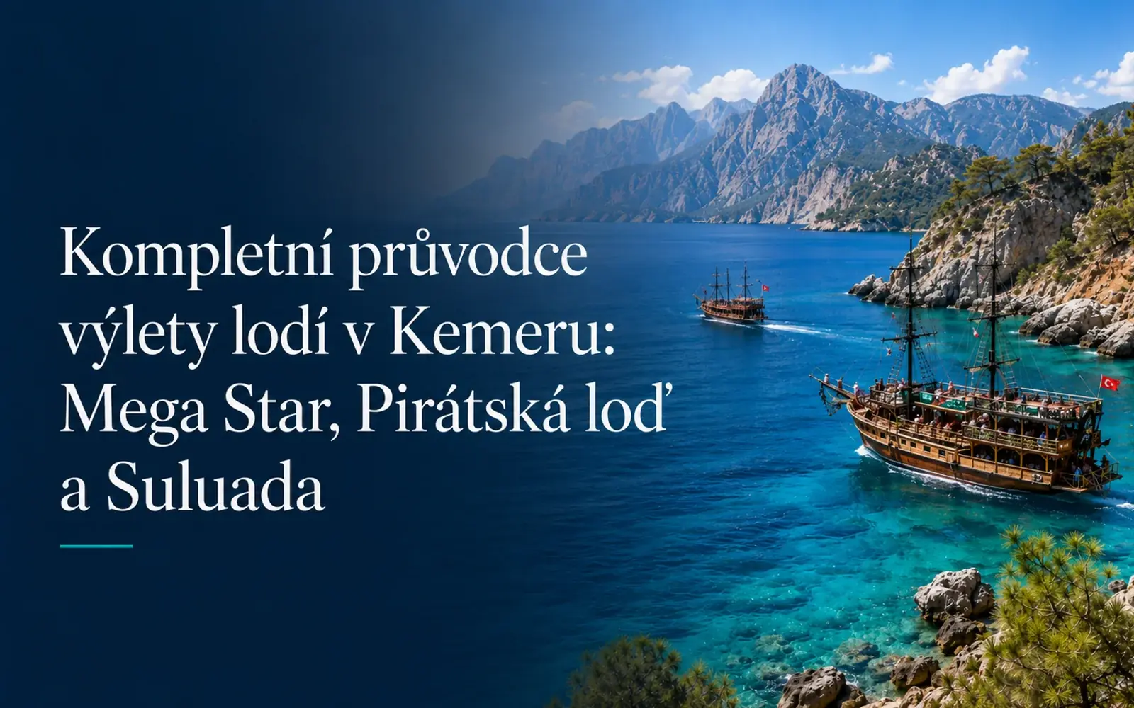 Průvodce lodními výlety v Kemeru: Mega Star, Pirátská loď & Suluada