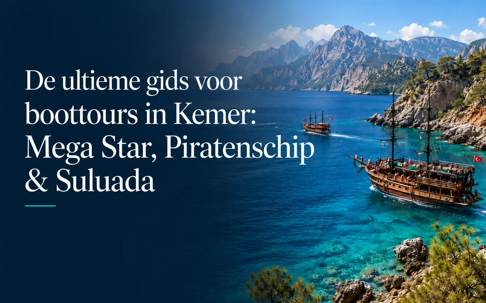 Kemer Boottochten Gids: Mega Star, Piratenschip & Suluada