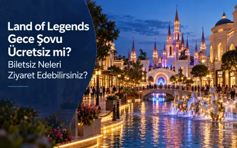 Land of Legends Gece Şovu Ücretsiz mi? Biletsiz Neleri Ziyaret Edebilirsiniz?